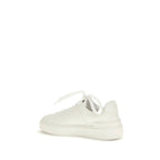 Balmain hvite kalveskinn Bos Taurus lave sneakers