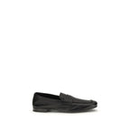 Prada slip-on-loafers i svart geiteskinn