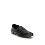 Prada slip-on-loafers i svart geiteskinn