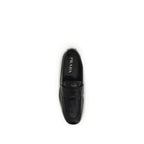 Prada slip-on-loafers i svart geiteskinn