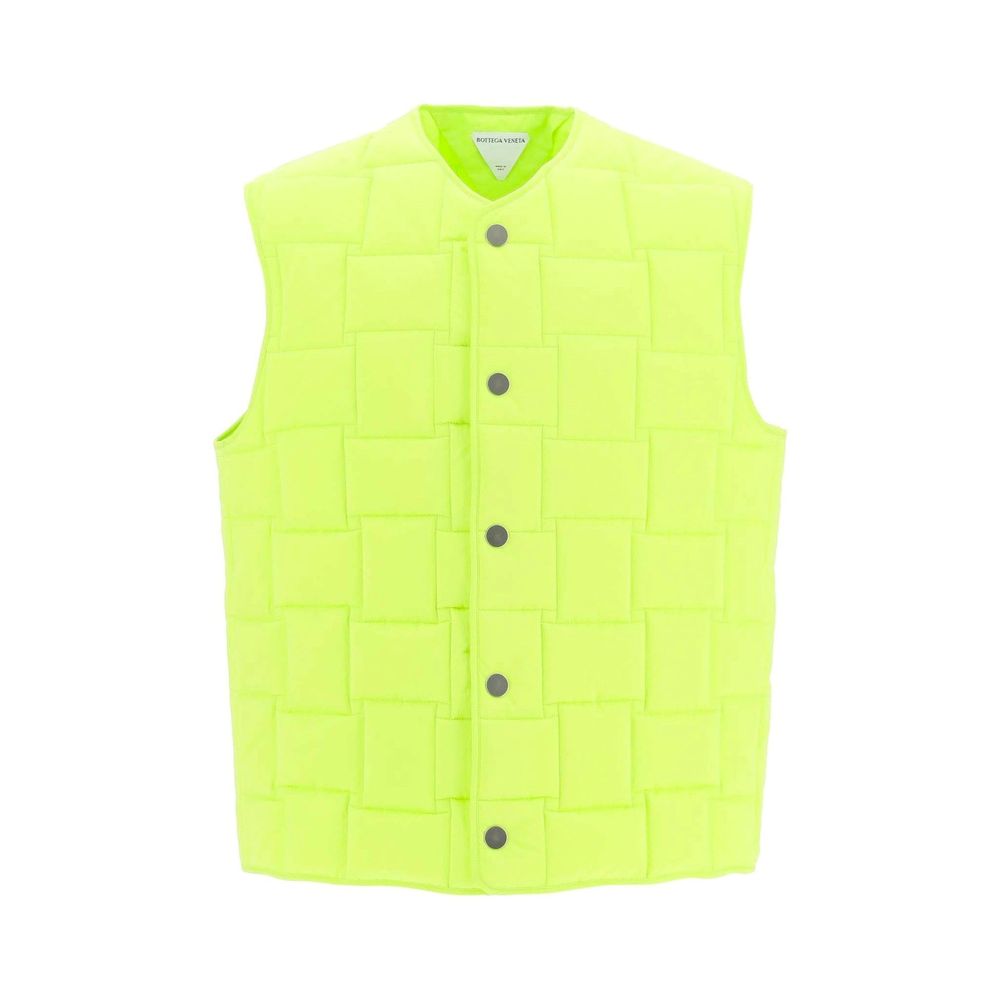 Bottega Veneta tofarget polyamid jakke uten ermer