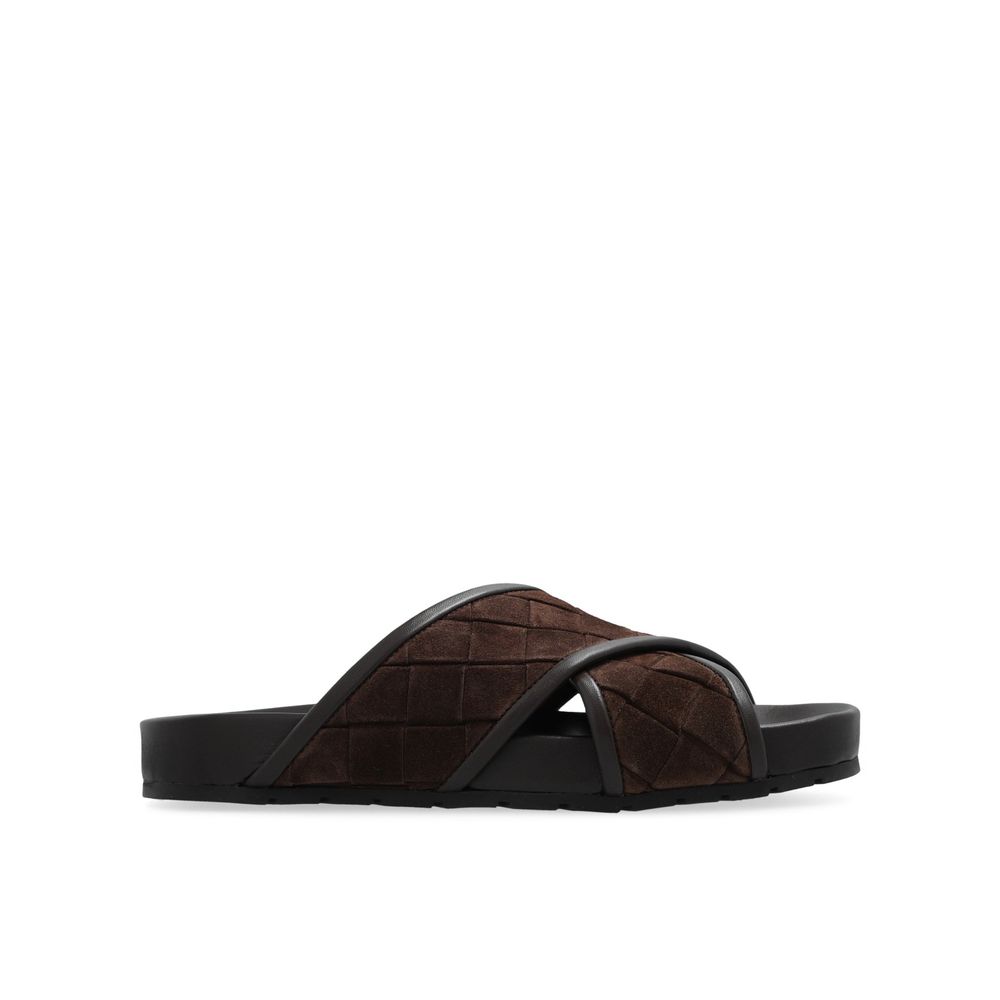 Bottega Veneta brune sandaler i lammeskinn