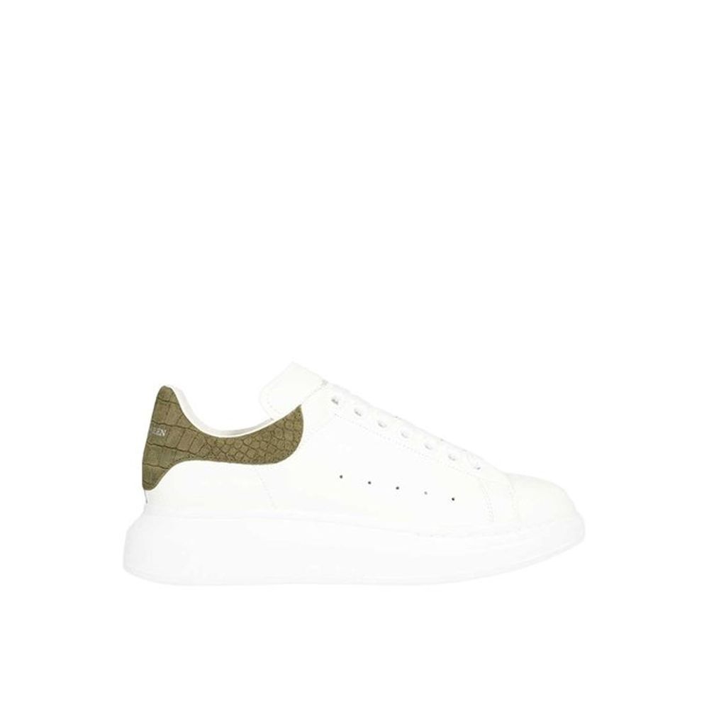 Alexander McQueen hvite lave sneakers i kalveskinn