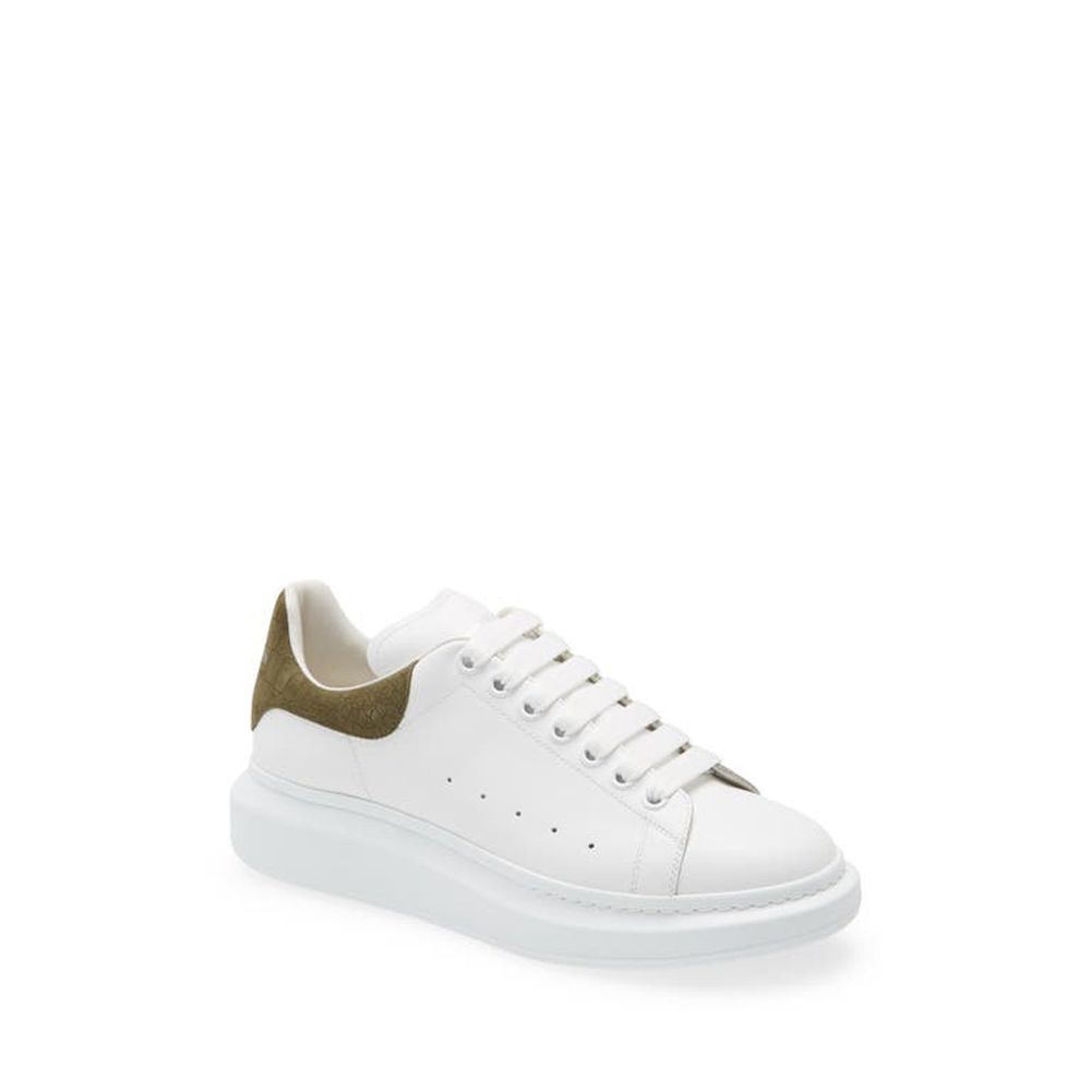 Alexander McQueen hvite lave sneakers i kalveskinn
