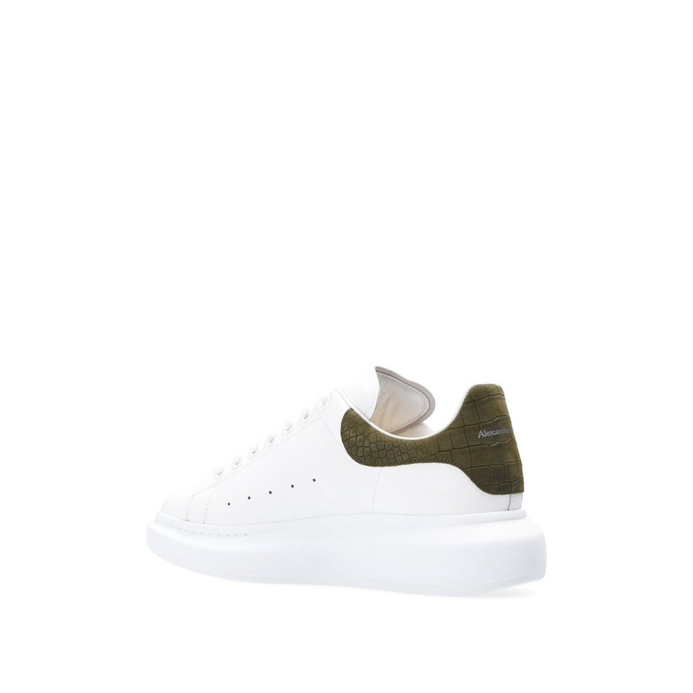 Alexander McQueen hvite lave sneakers i kalveskinn