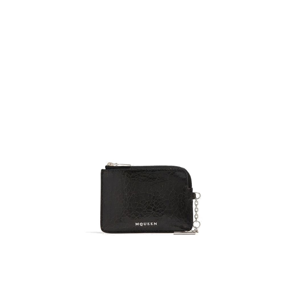 Alexander McQueen svart clutch i kalveskinn