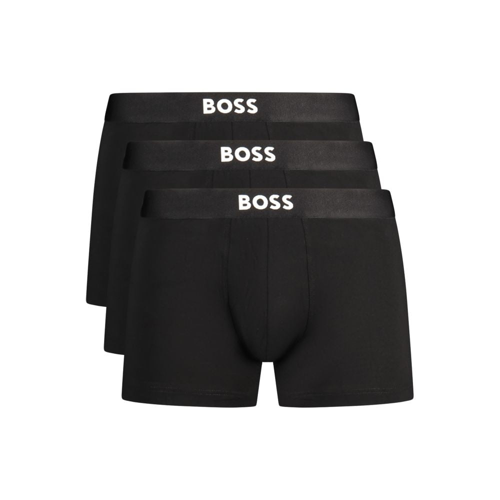 Hugo Boss svarte bomullsboksershorts til herre