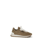 Brunello Cucinelli Beige Kalveskinn Bos Taurus Platåsneakers