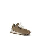 Brunello Cucinelli Beige Kalveskinn Bos Taurus Platåsneakers