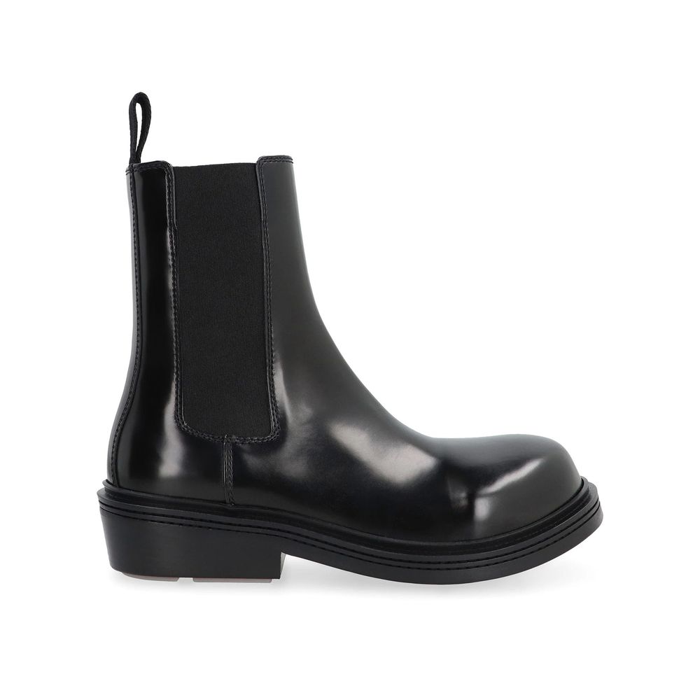 Bottega Veneta svarte kalveskinns-Chelsea-støvler