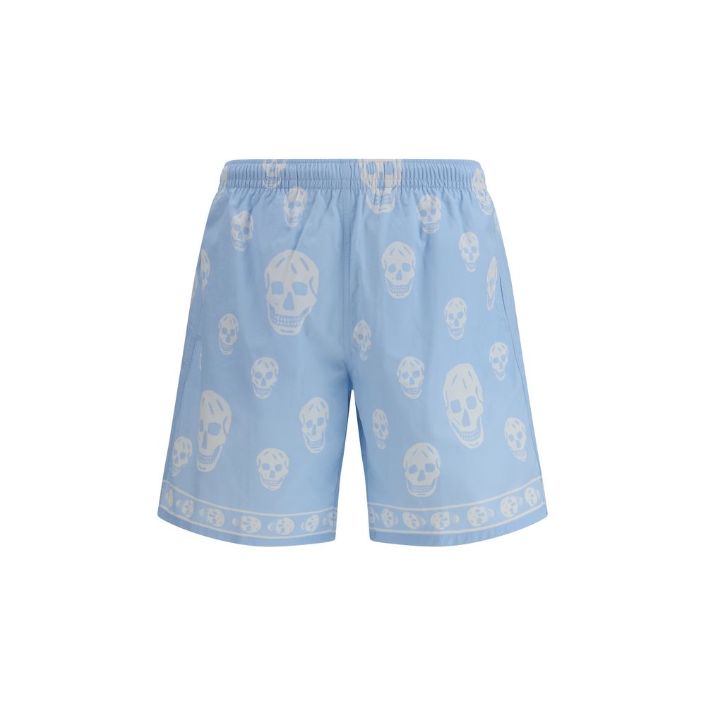 Alexander McQueen Blå Polyamidshorts