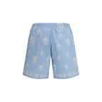 Alexander McQueen Blå Polyamidshorts