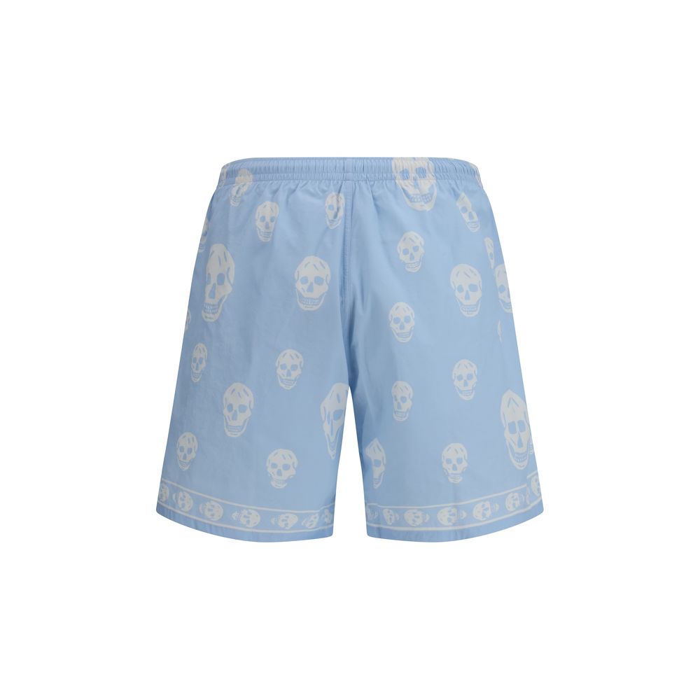 Alexander McQueen Blå Polyamidshorts