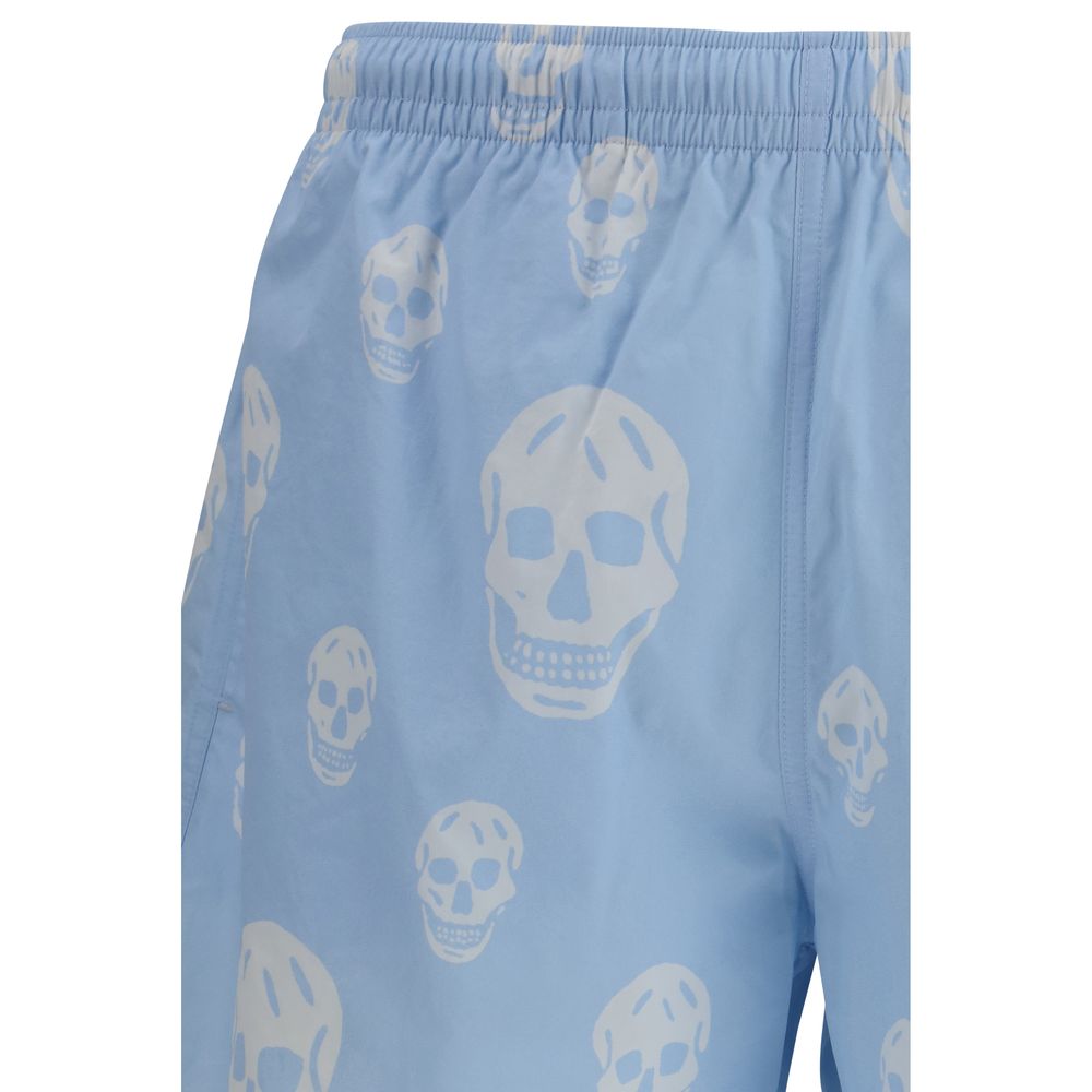 Alexander McQueen Blå Polyamidshorts