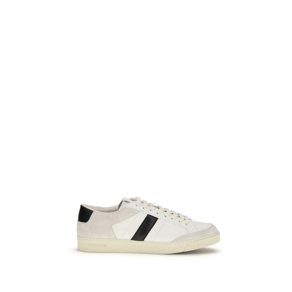 Tom Ford hvite sneakers i kalveskinn (Bos Taurus)