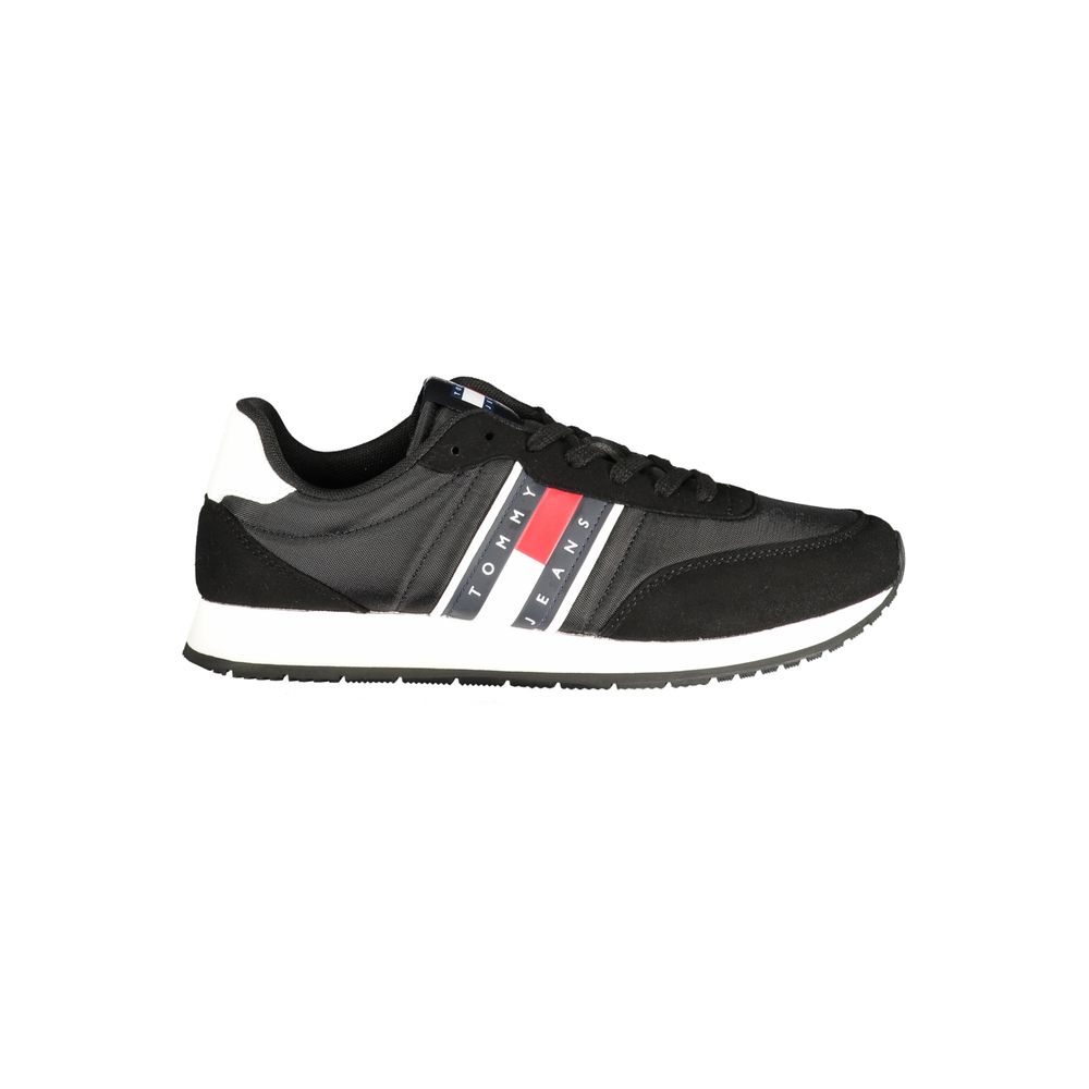 Tommy Hilfiger svart herresneaker i polyuretan