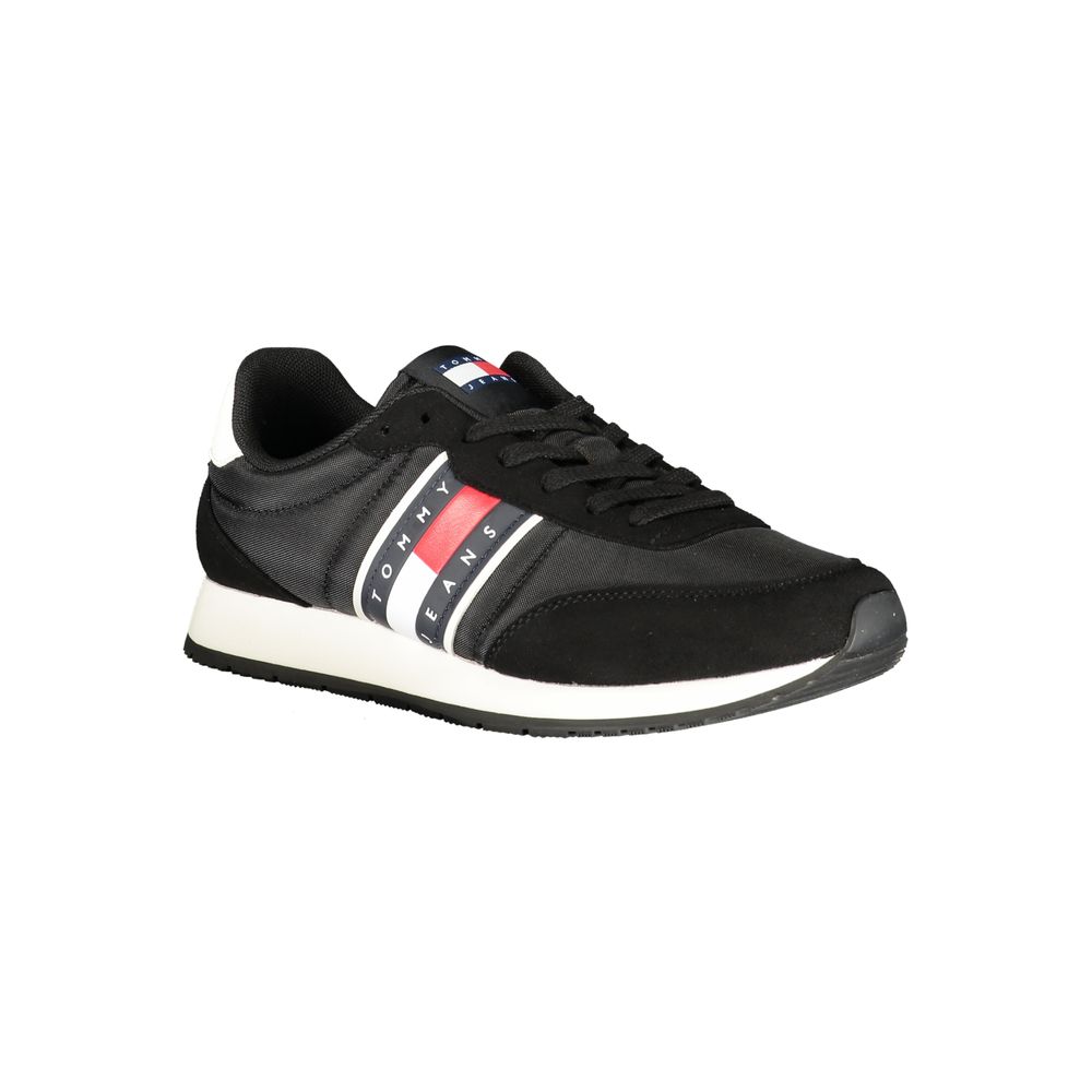 Tommy Hilfiger svart herresneaker i polyuretan