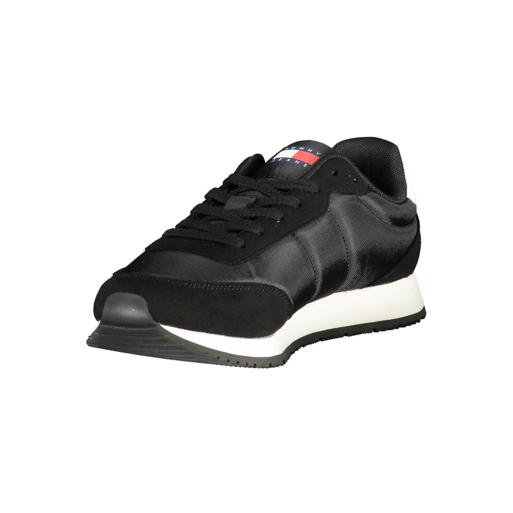Tommy Hilfiger svart herresneaker i polyuretan