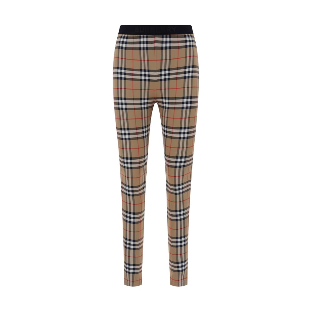 Burberry brune leggings i polyamid