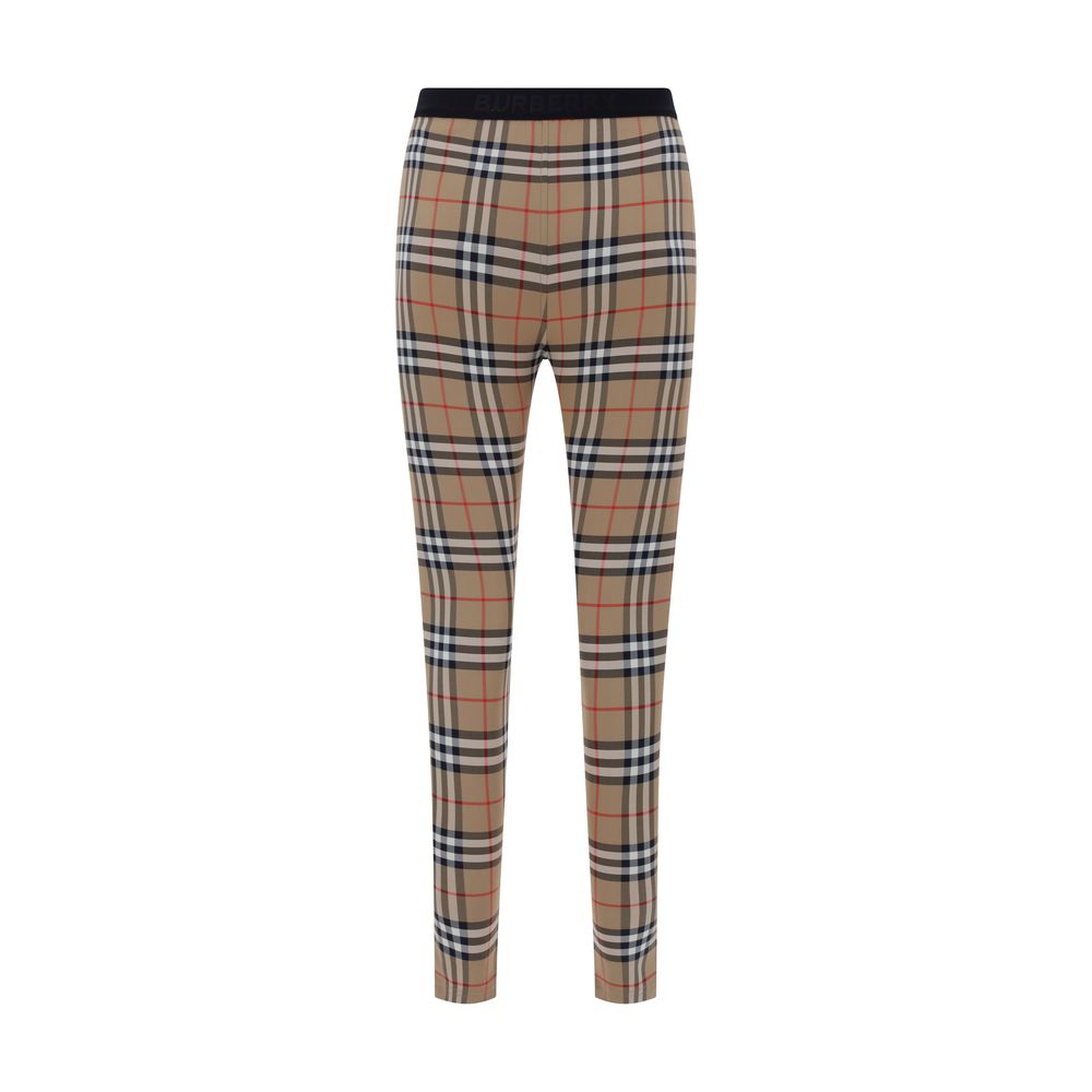 Burberry brune leggings i polyamid