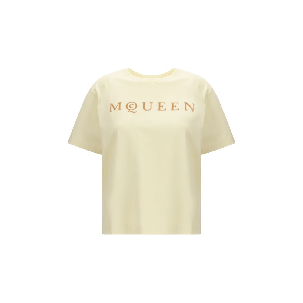 Alexander McQueen T-skjorte i tofarget bomull
