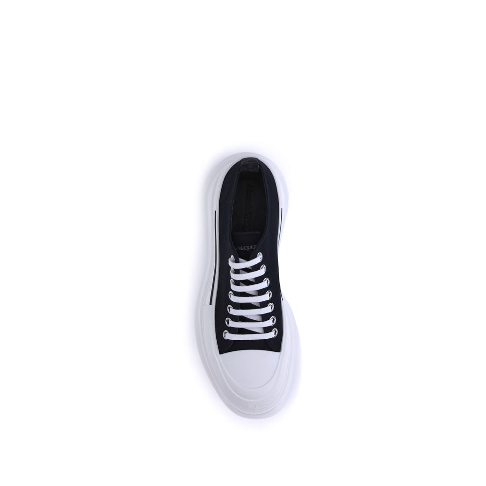 Alexander McQueen Sorte Chunky Sneakers i Kanvas