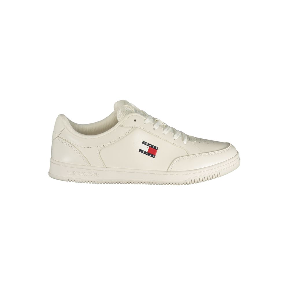 Tommy Hilfiger hvit herresneaker i polyuretan
