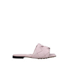 Bottega Veneta flerfargede flate sandaler i kalveskinn