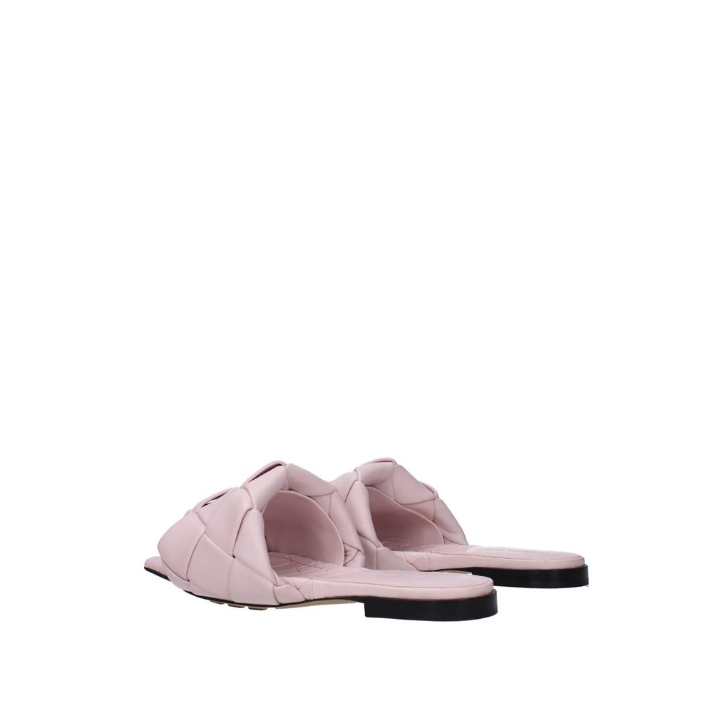 Bottega Veneta flerfargede flate sandaler i kalveskinn