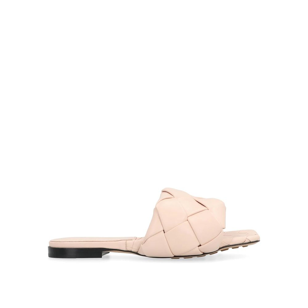 Bottega Veneta flerfargede flate sandaler i skinn