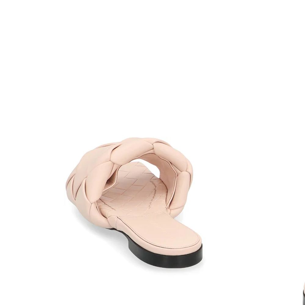 Bottega Veneta flerfargede flate sandaler i skinn
