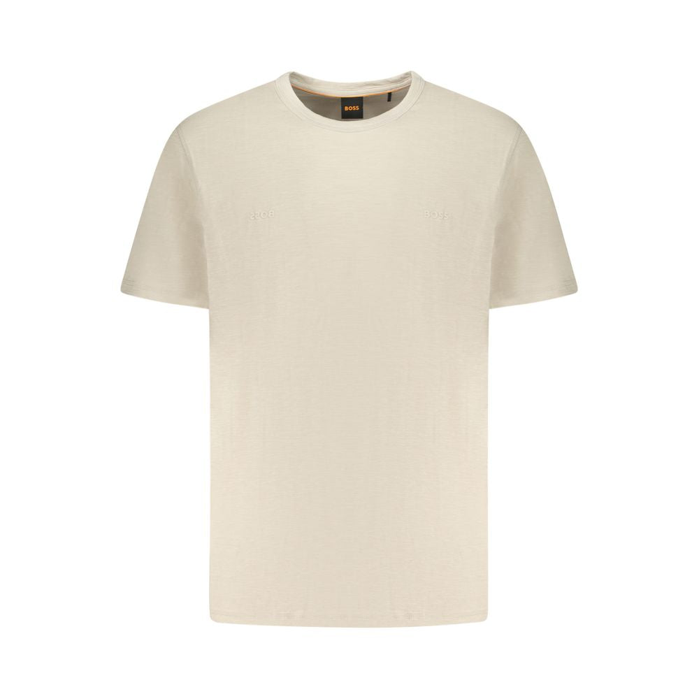 Hugo Boss Beige bomulls-T-skjorte for menn