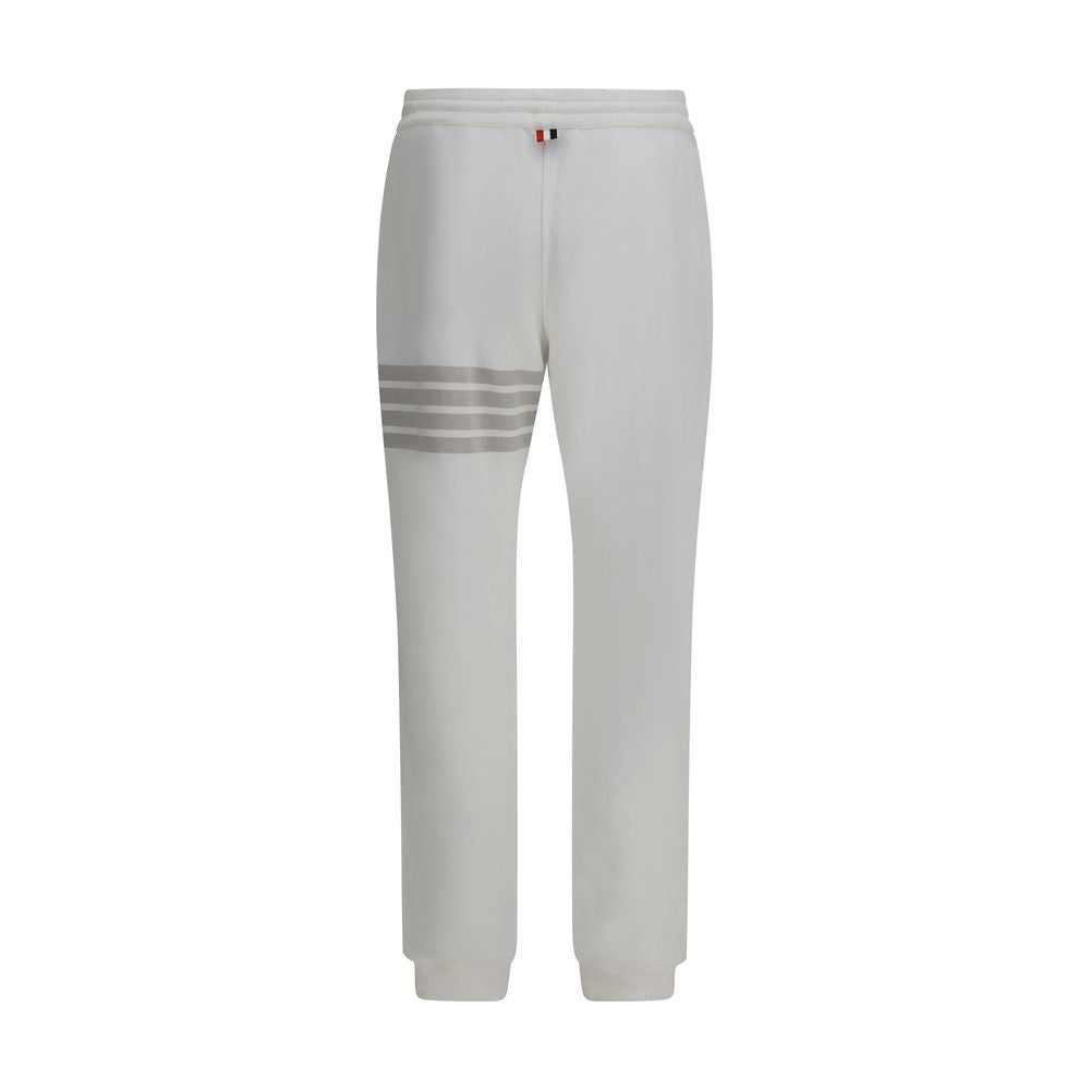 Thom Browne hvite joggebukser i bomull (treningsbukse)