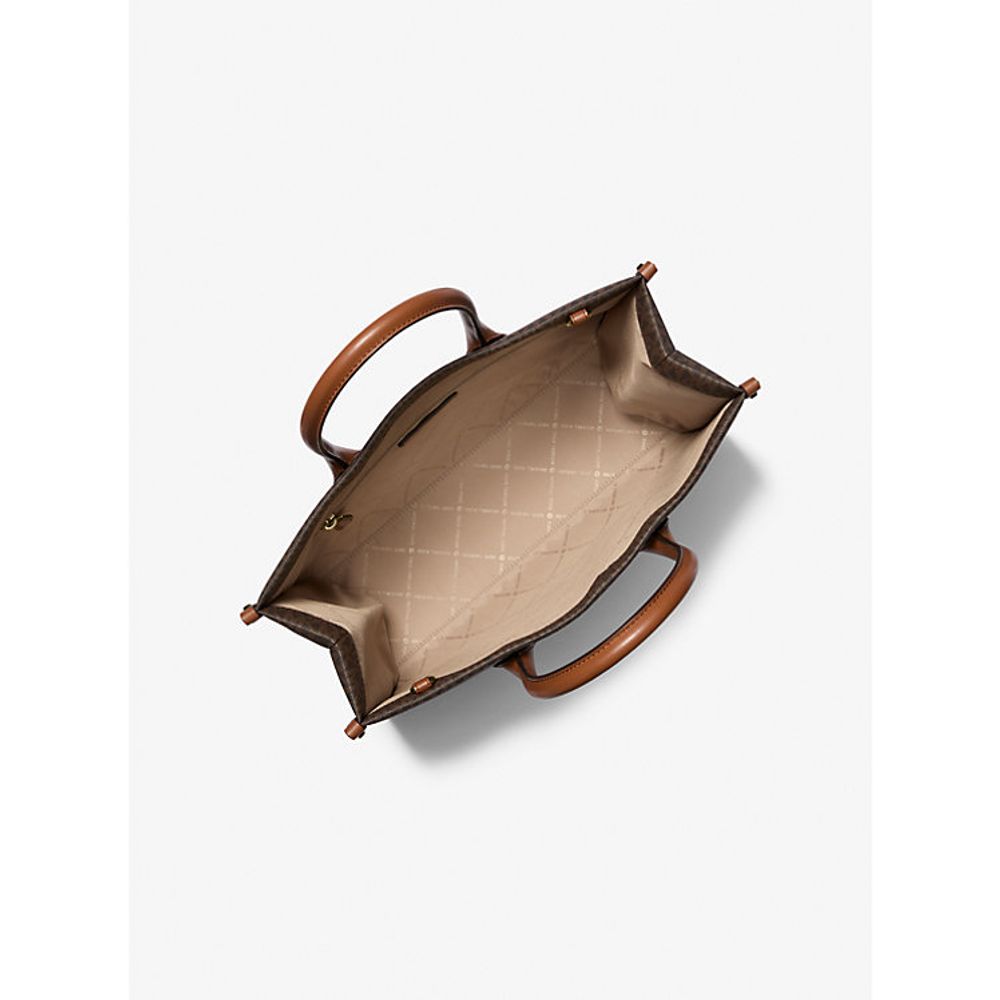 Michael Kors brun skulderveske i skinn
