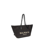 Balmain svart raffia skulderveske