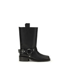 Ganni sorte snørestøvletter i kalveskinn (Bos Taurus)