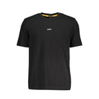 Hugo Boss svart bomulls-T-skjorte for menn