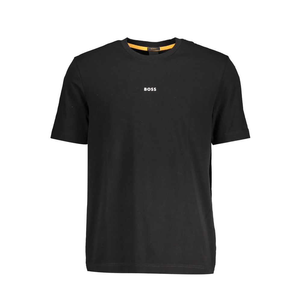 Hugo Boss svart bomulls-T-skjorte for menn