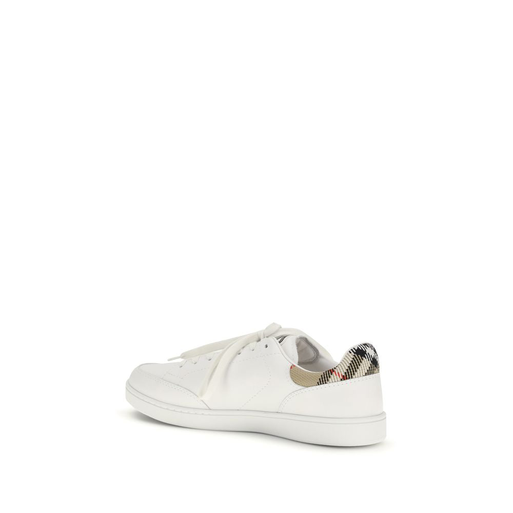 Burberry hvite lave sneakers i kalveskinn (Bos Taurus)