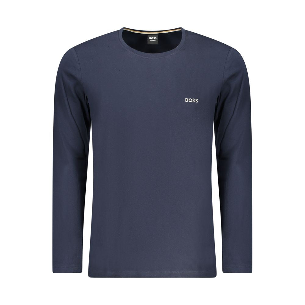 Hugo Boss Blå bomulls-T-skjorte for menn