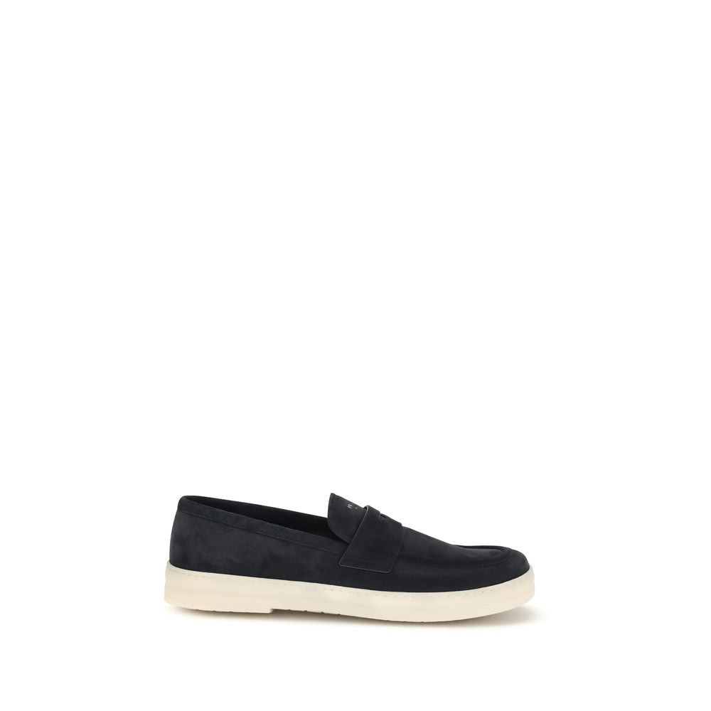 Prada Blå Kalveskinn Bos Taurus Slip-On Loafers