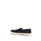 Prada Blå Kalveskinn Bos Taurus Slip-On Loafers