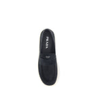 Prada Blå Kalveskinn Bos Taurus Slip-On Loafers