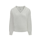Brunello Cucinelli Hvit Lin-T-skjorte