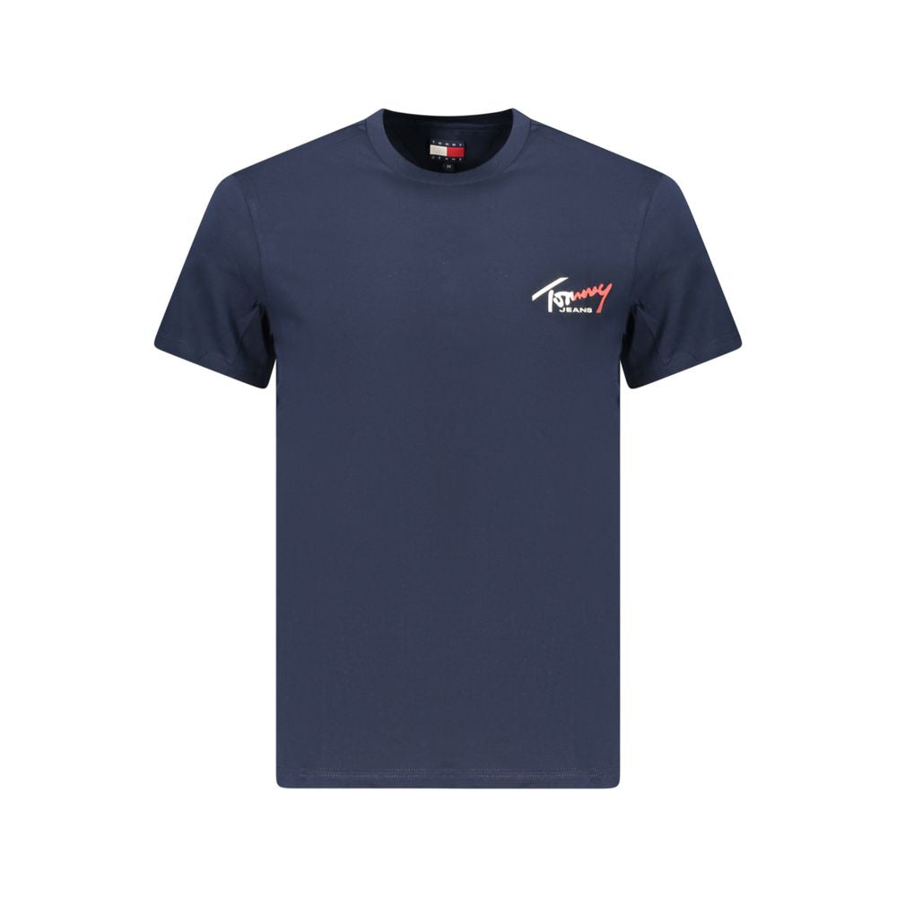 Tommy Hilfiger Blå T-skjorte i bomull til menn