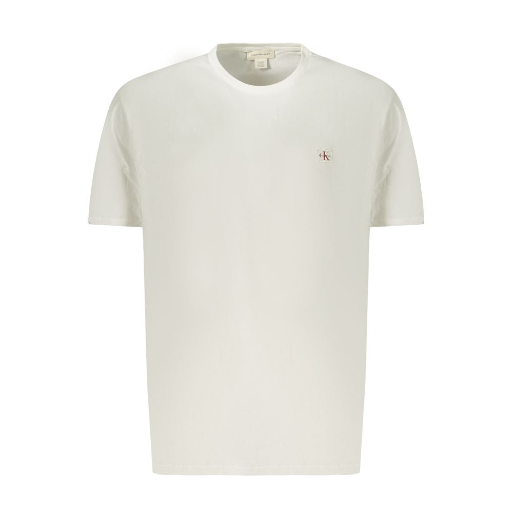 Calvin Klein hvit bomulls-T-skjorte for menn