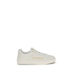 Balmain hvite sneakers i kalveskinn