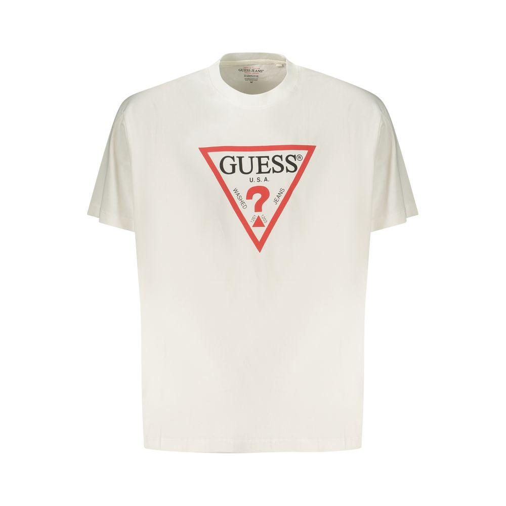 Guess Jeans Hvit Bomull T-skjorte for Menn