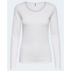 Only White Cotton Long Sleeve T-Shirt