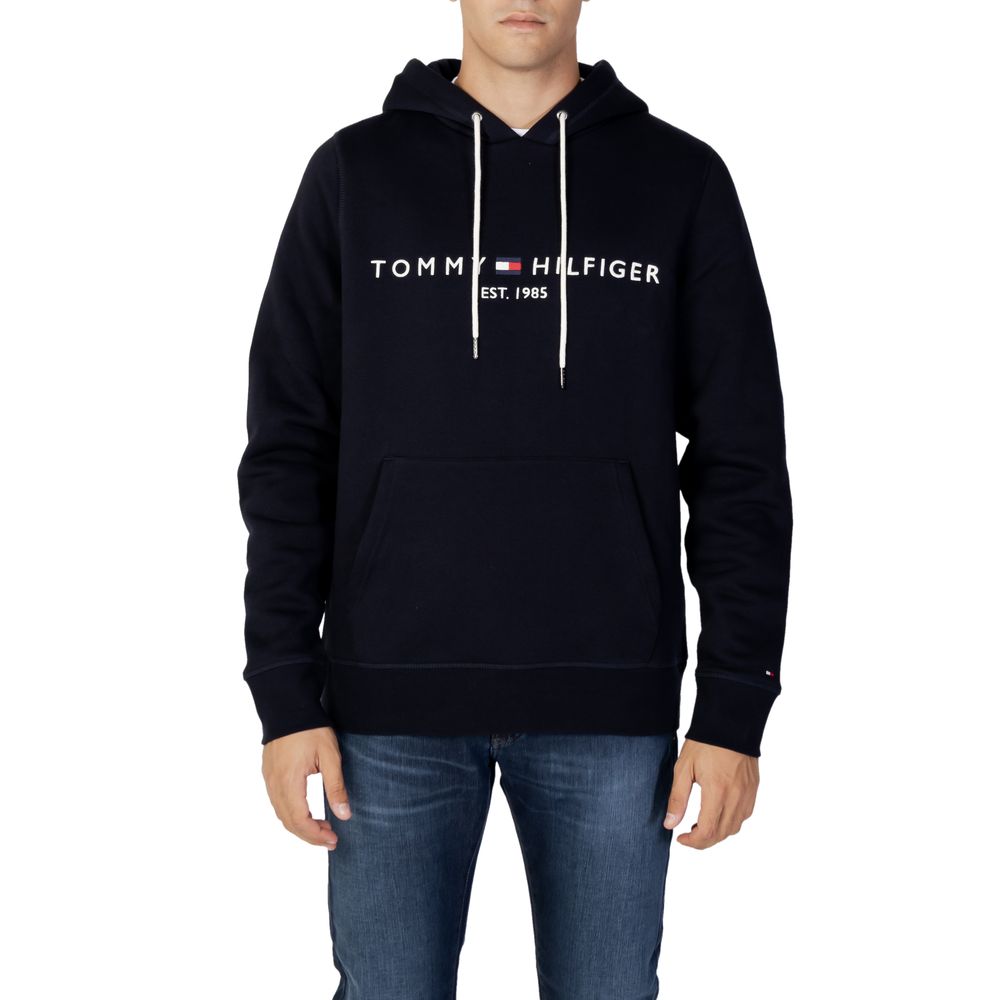 Tommy Hilfiger hettegenser i blå bomull